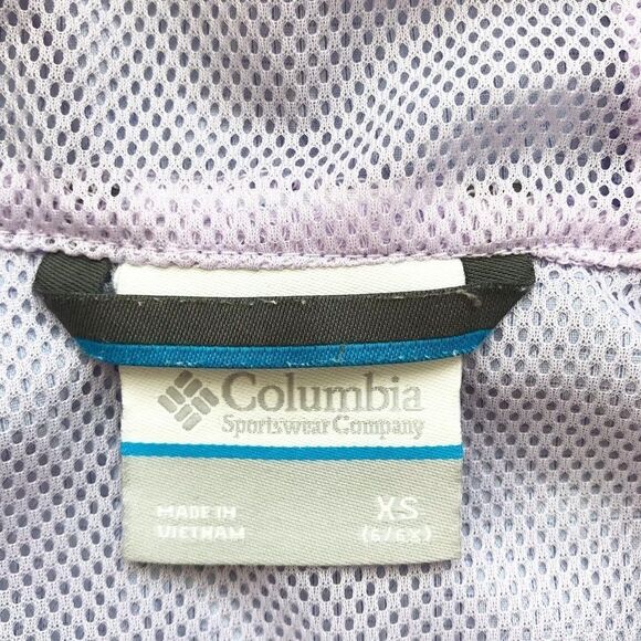 Columbia purple mesh lined windbreaker EUC XS(6Y) - Picture 5 of 6